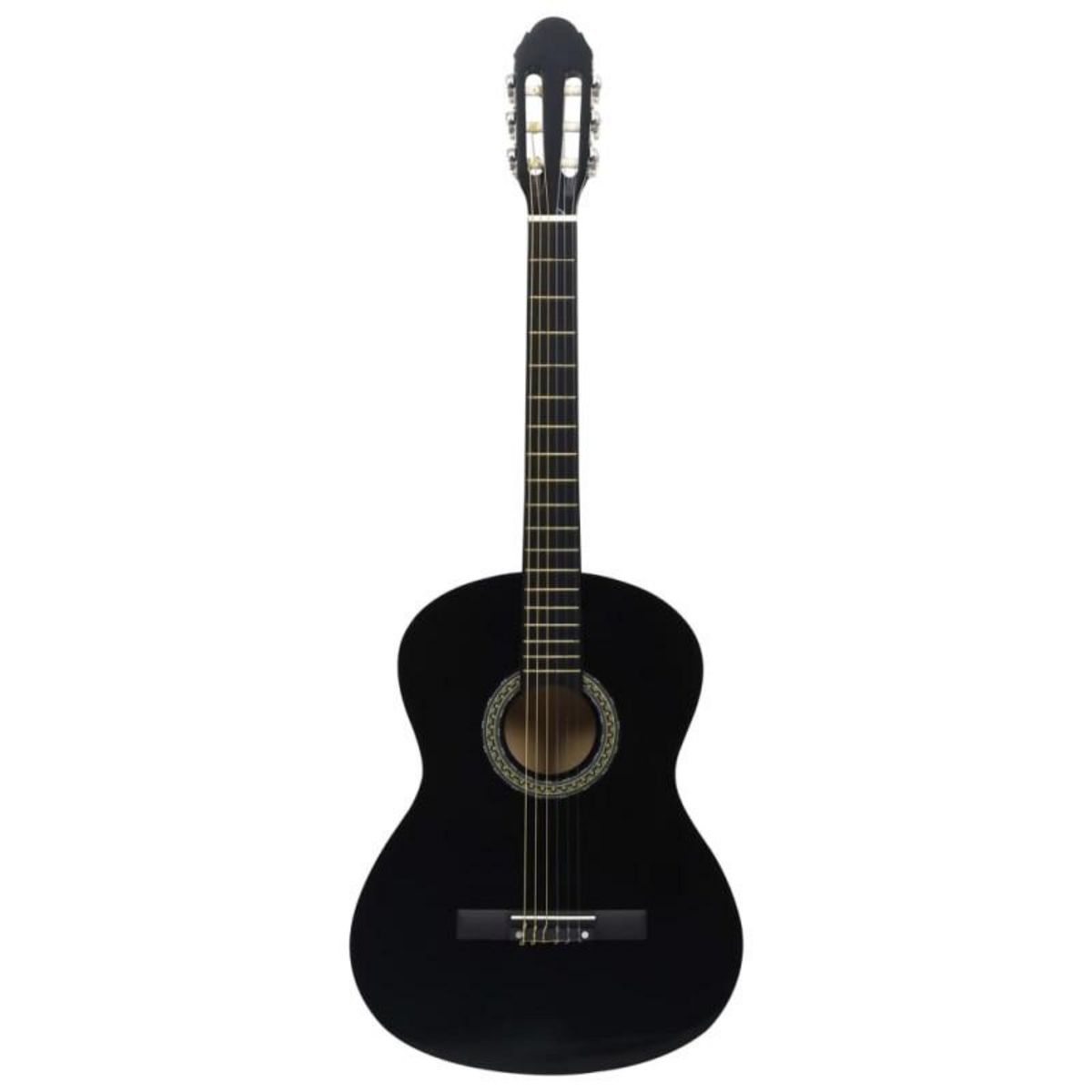 VIDAXL Guitare classique pour débutants Noir 4 4 39 Tilleul