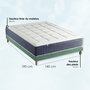 Voir la diapositive 5 : IDLITERIE Ensemble matelas ressort 7 zones KING STYLE, mémoire de forme, sommier, couette, oreillers