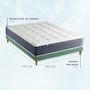 Voir la diapositive 5 : IDLITERIE Ensemble matelas ressort 7 zones KING STYLE, mémoire de forme, sommier, couette, oreillers