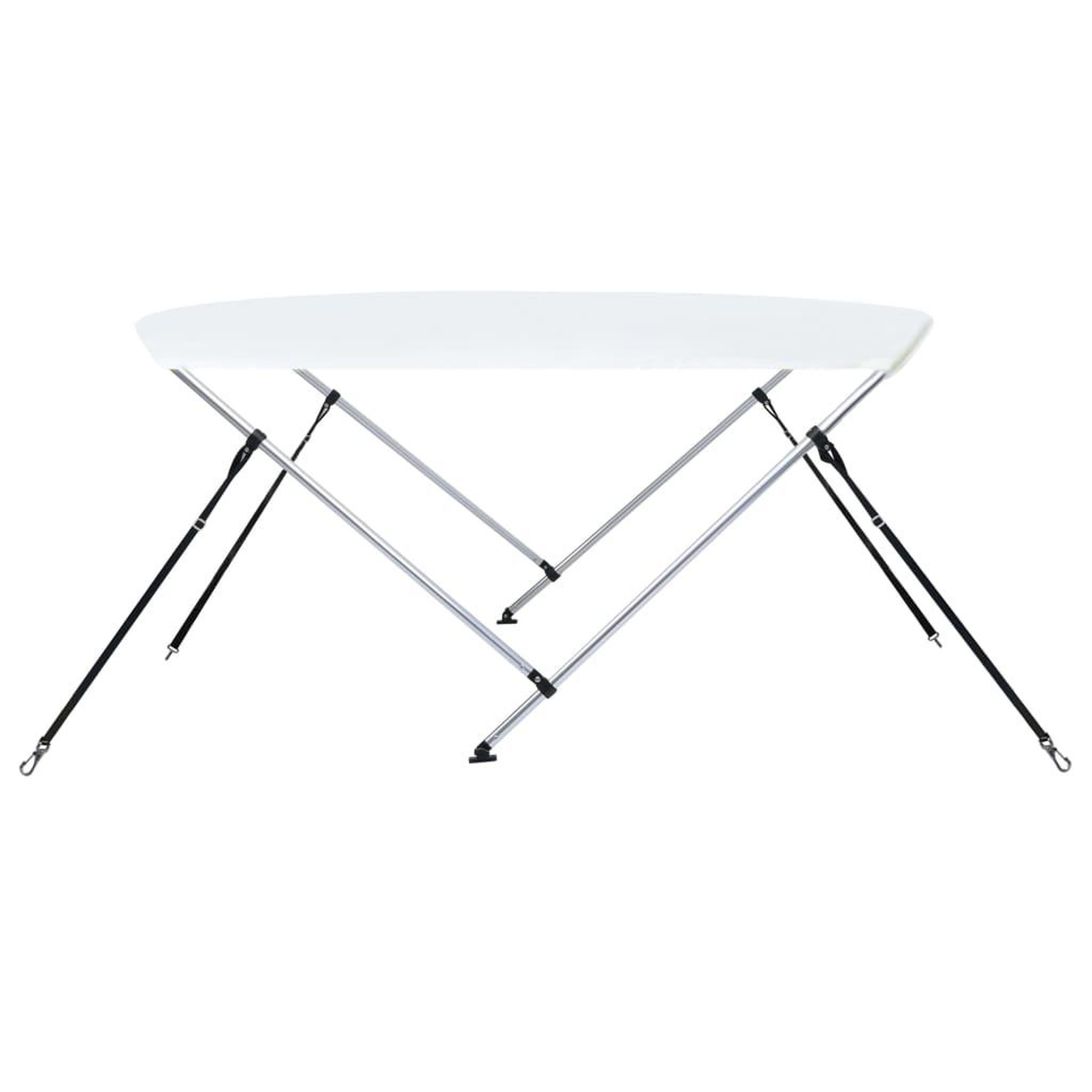 Voir la diapositive 4 : VIDAXL Auvent bimini a 2 arceaux Blanc 180x130x110 cm