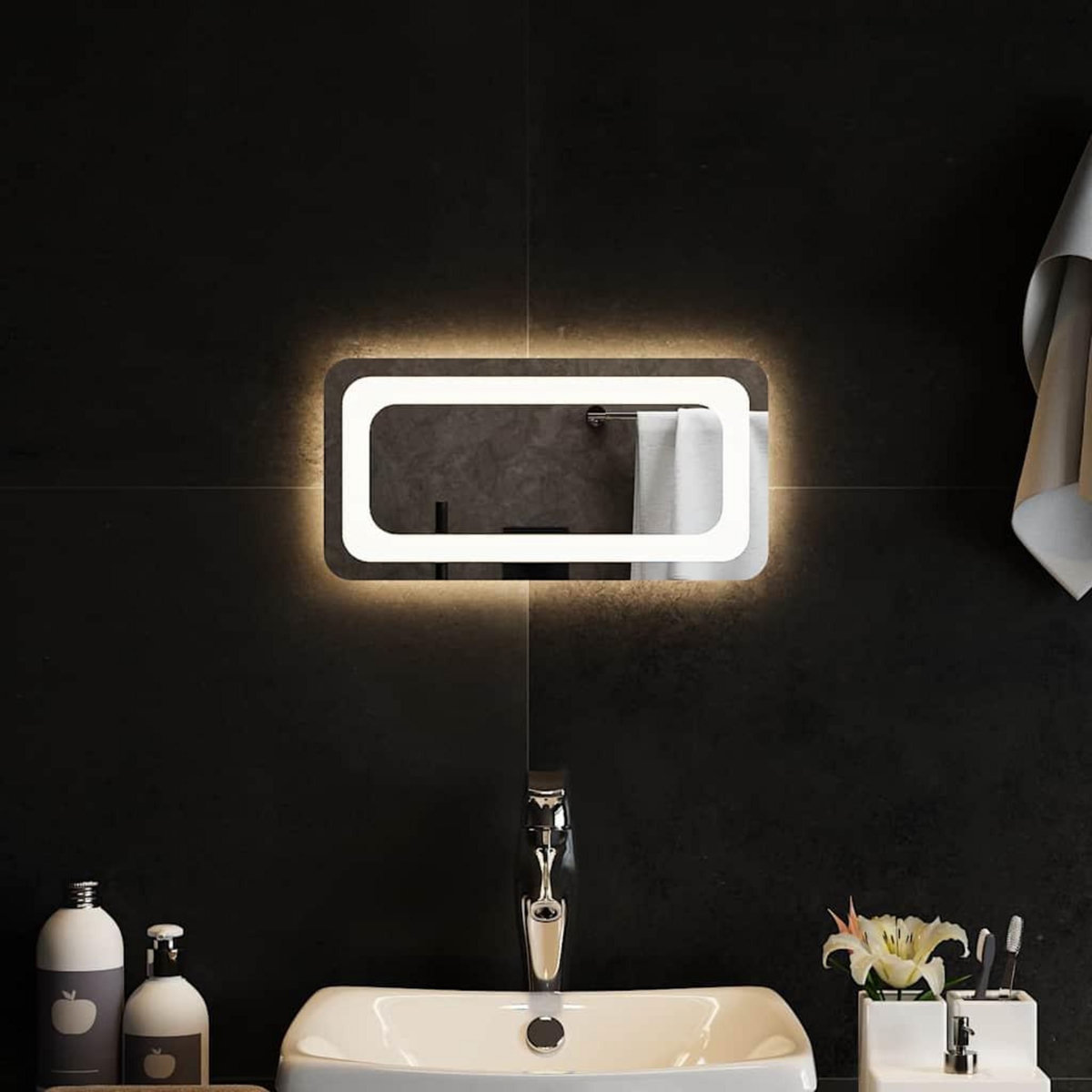 VIDAXL Miroir de salle de bain a LED 40x20 cm