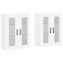 Voir la diapositive 2 : VIDAXL Armoires murales 2 pcs blanc bois d'ingenierie