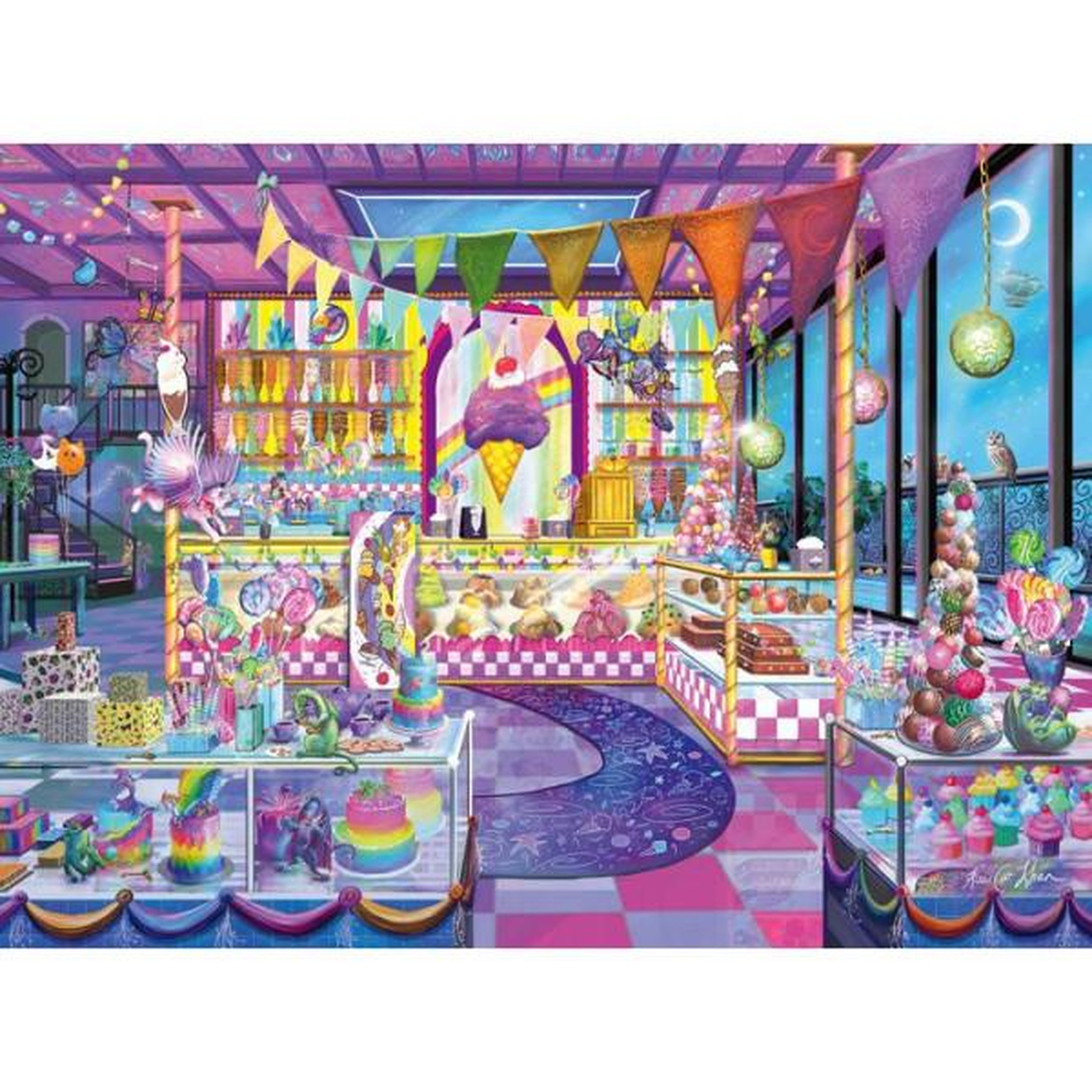 Voir la diapositive 3 : RAVENSBURGER Ravensburger - Jigsaw puzzle XXL Ice cream stand, 150 pcs. 134137