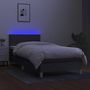 Voir la diapositive 4 : VIDAXL Sommier a lattes de lit et matelas et LED Marron fonce 80x200cm