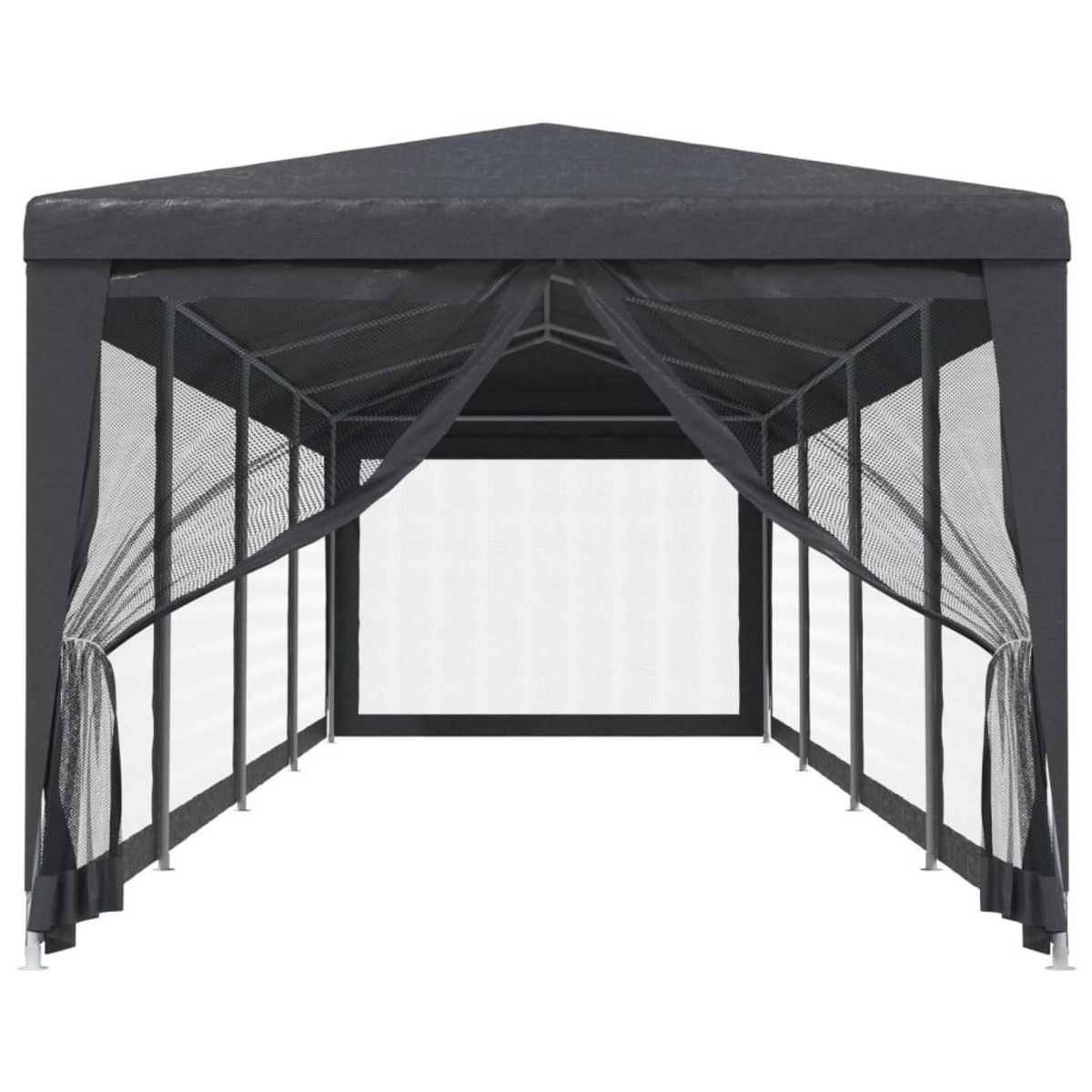 VIDAXL Tente de fete et 10 parois laterales en maille Anthracite 3x12m