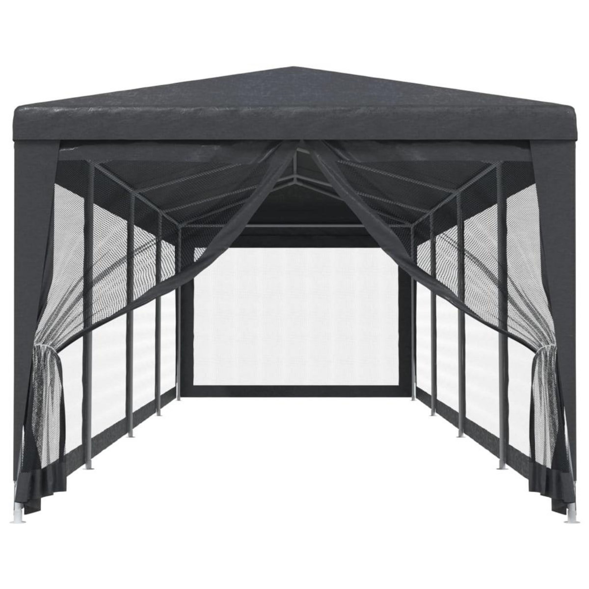 VIDAXL Tente de fete et 10 parois laterales en maille Anthracite 3x12m