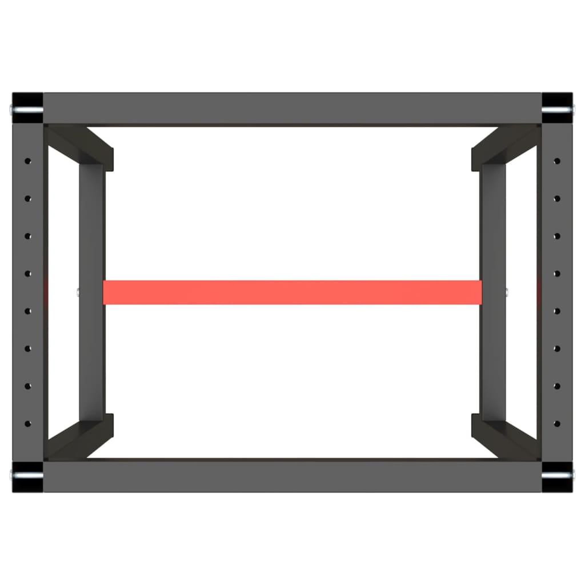 Voir la diapositive 5 : VIDAXL Cadre de banc de travail Noir et rouge mat 70x50x79 cm Metal