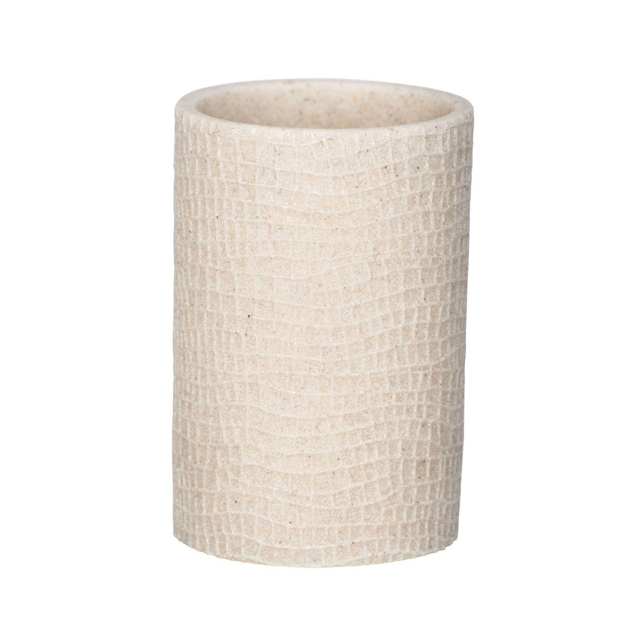 Wenko Gobelet de salle de bain design craquelé Peanut. Coloris disponibles : Gris
