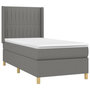 Voir la diapositive 4 : VIDAXL Sommier a lattes de lit matelas LED Gris fonce 80x200cm Tissu