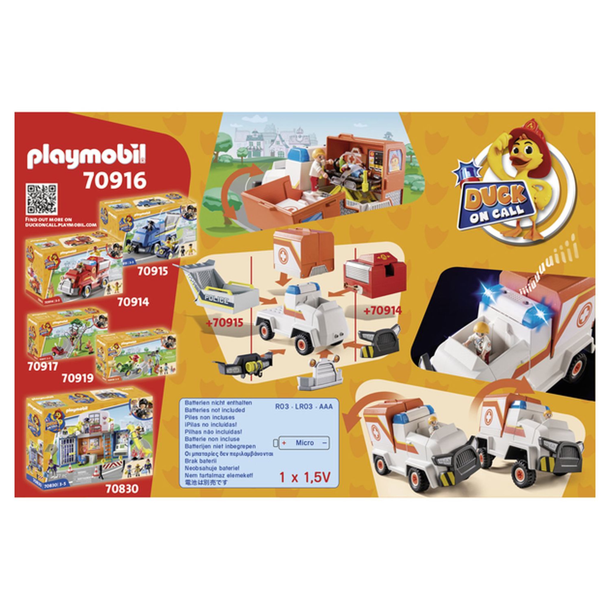 Voir la diapositive 4 : PLAYMOBIL Duck on call 70916 Véhicule de secours
