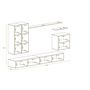 Voir la diapositive 4 : Paris Prix Meuble TV Mural Design  Switch II  270cm Blanc & Naturel