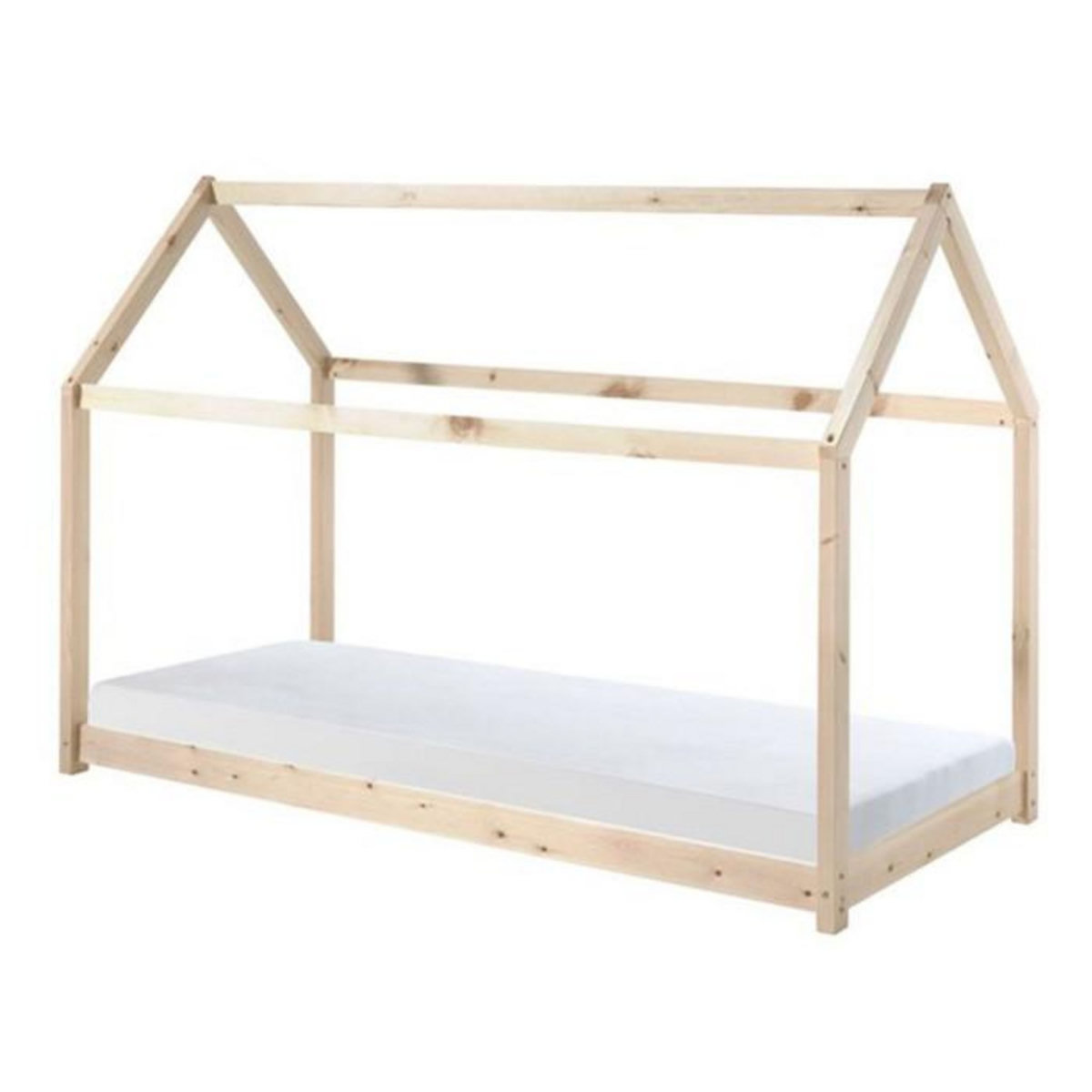 Paris Prix Lit Enfant & Matelas  Cabane  90x200cm Naturel