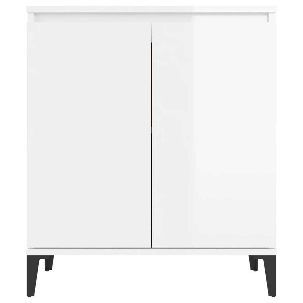 VIDAXL Buffet blanc brillant 60x35x70 cm bois d'ingenierie