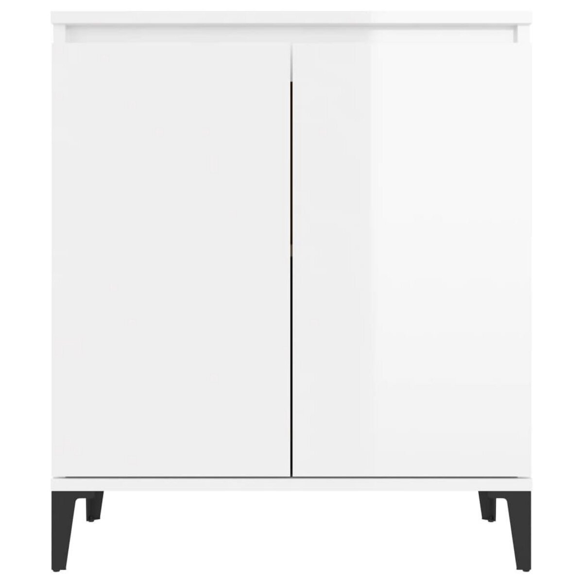 VIDAXL Buffet blanc brillant 60x35x70 cm bois d'ingenierie