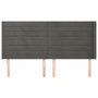 Voir la diapositive 3 : VIDAXL Tete de lit avec oreilles Gris fonce 163x16x118/128 cm Velours