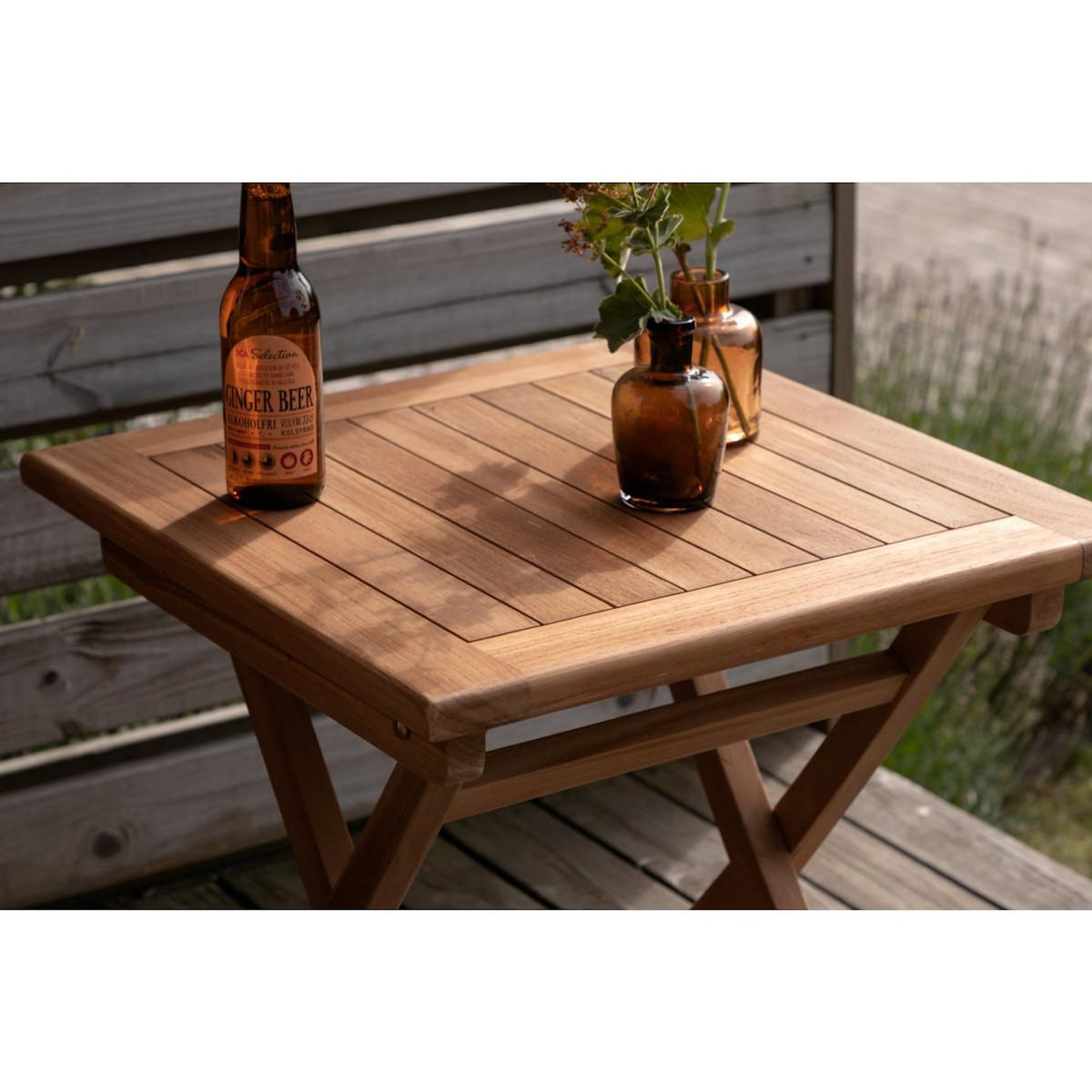 Paris Prix Table de Jardin en Teck  Kenya  50cm Naturel