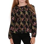 Vero Moda T Shirt Manches Longues  à Motifs Fille Vero Moda Lova. Coloris disponibles : Noir