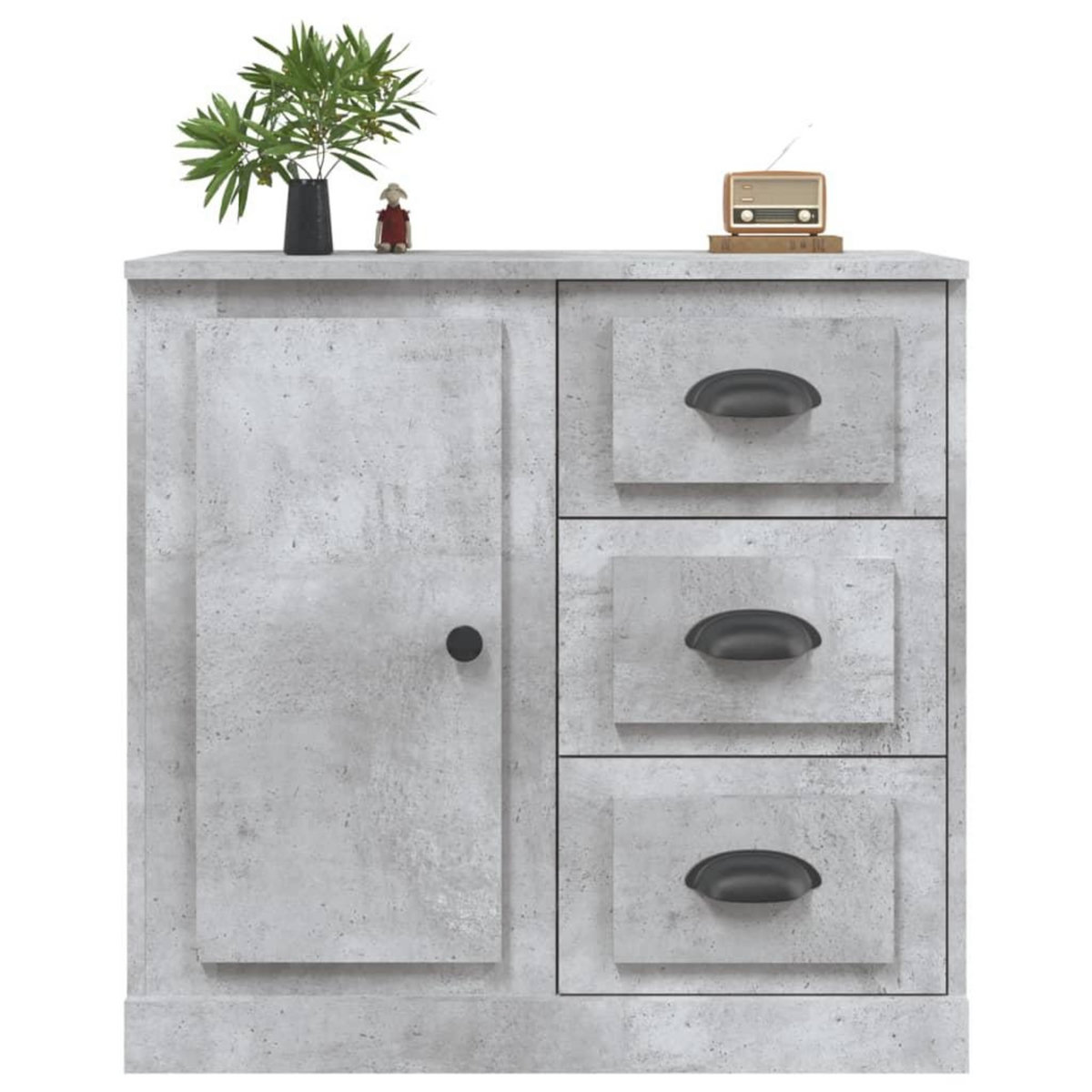 VIDAXL Buffet gris beton 70x35,5x67,5 cm bois d'ingenierie