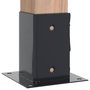Voir la diapositive 4 : VIDAXL Bases de poteau carrees 12 pcs anthracite 91x91 mm