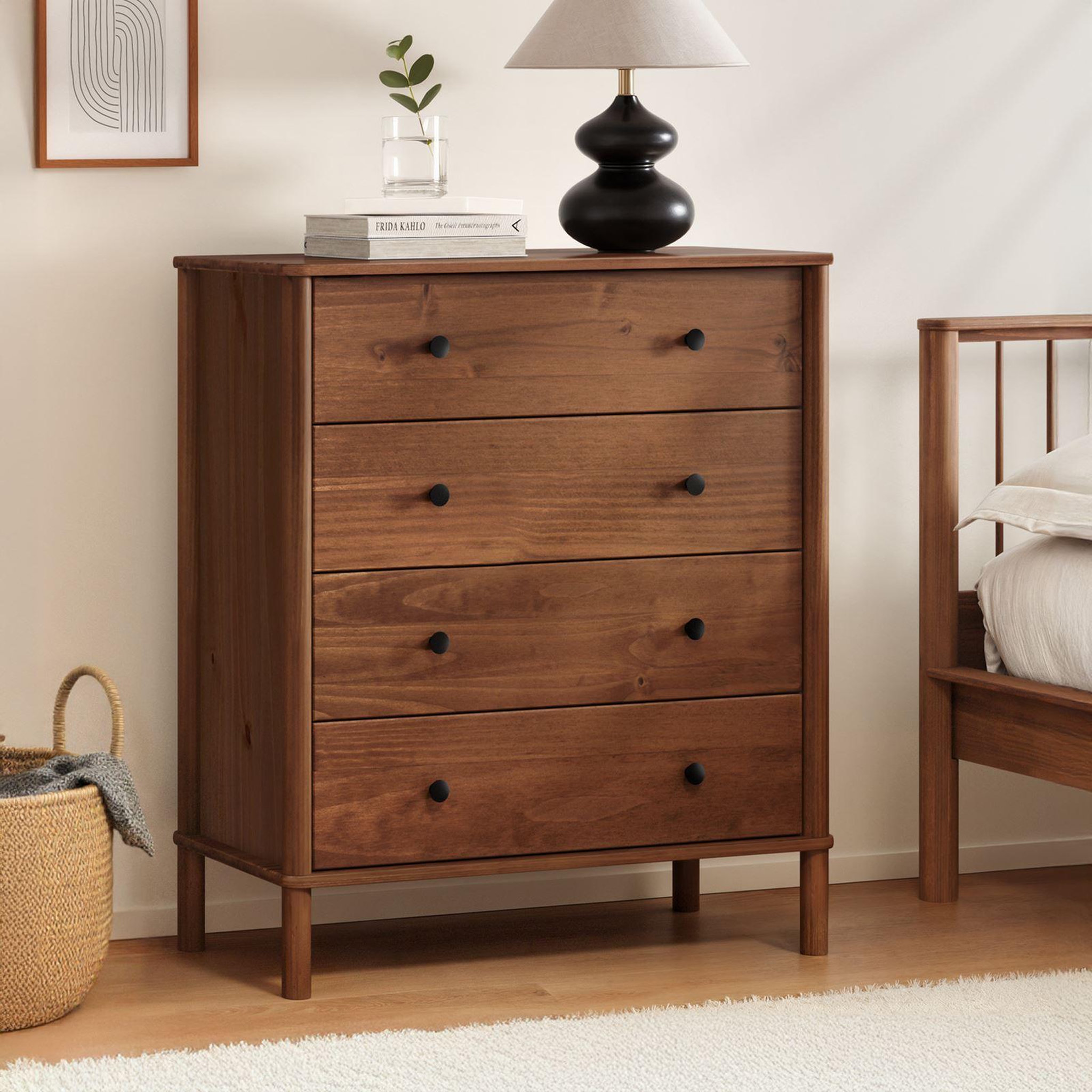 Voir la diapositive 3 : IDIMEX Commode apoana 4 tiroirs en bois massif