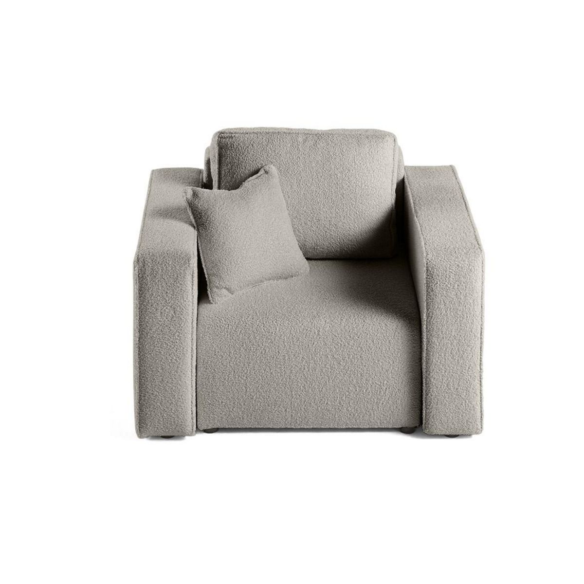 BEST MOBILIER Topaze - fauteuil - en tissu bouclette
