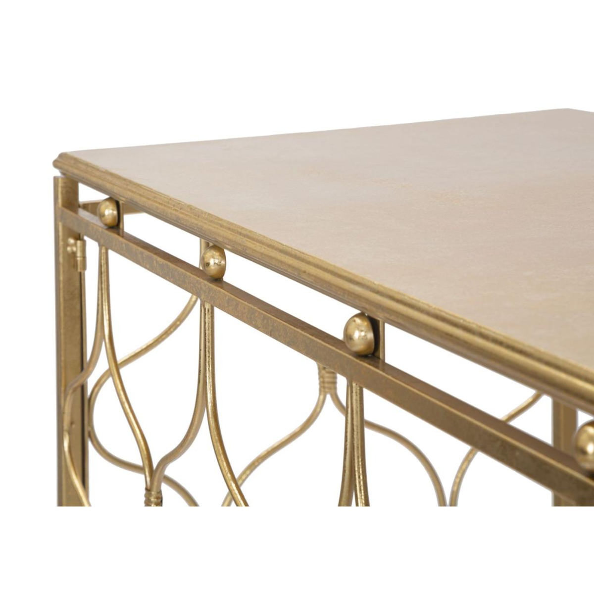 Paris Prix Console Design en Métal  Orient  96cm Or