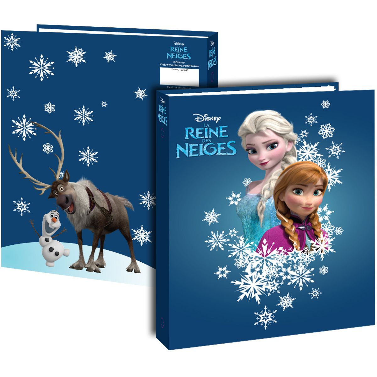 Reine des neiges Classeur rigide A5  - bleu