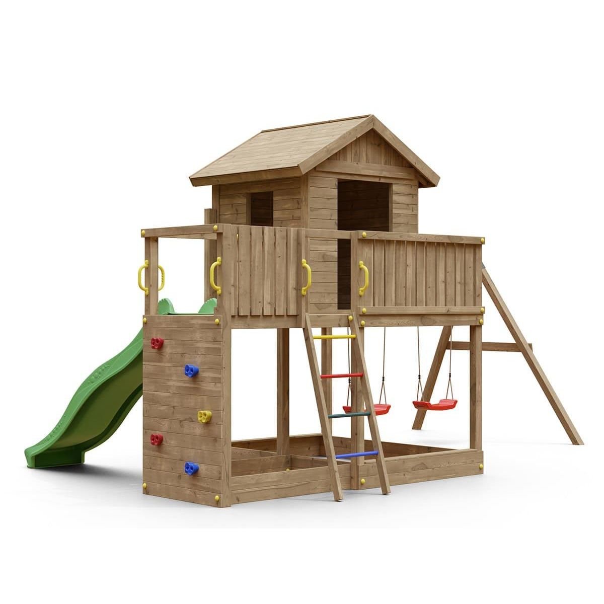 Fungoo Aire de jeux Galaxy L avec balançoire double - Fungoo