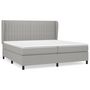 Voir la diapositive 2 : VIDAXL Sommier a lattes de lit avec matelas Gris clair 200x200cm Tissu