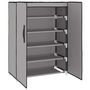 Voir la diapositive 5 : VIDAXL Armoire a chaussures Gris 60x28x90 cm Tissu