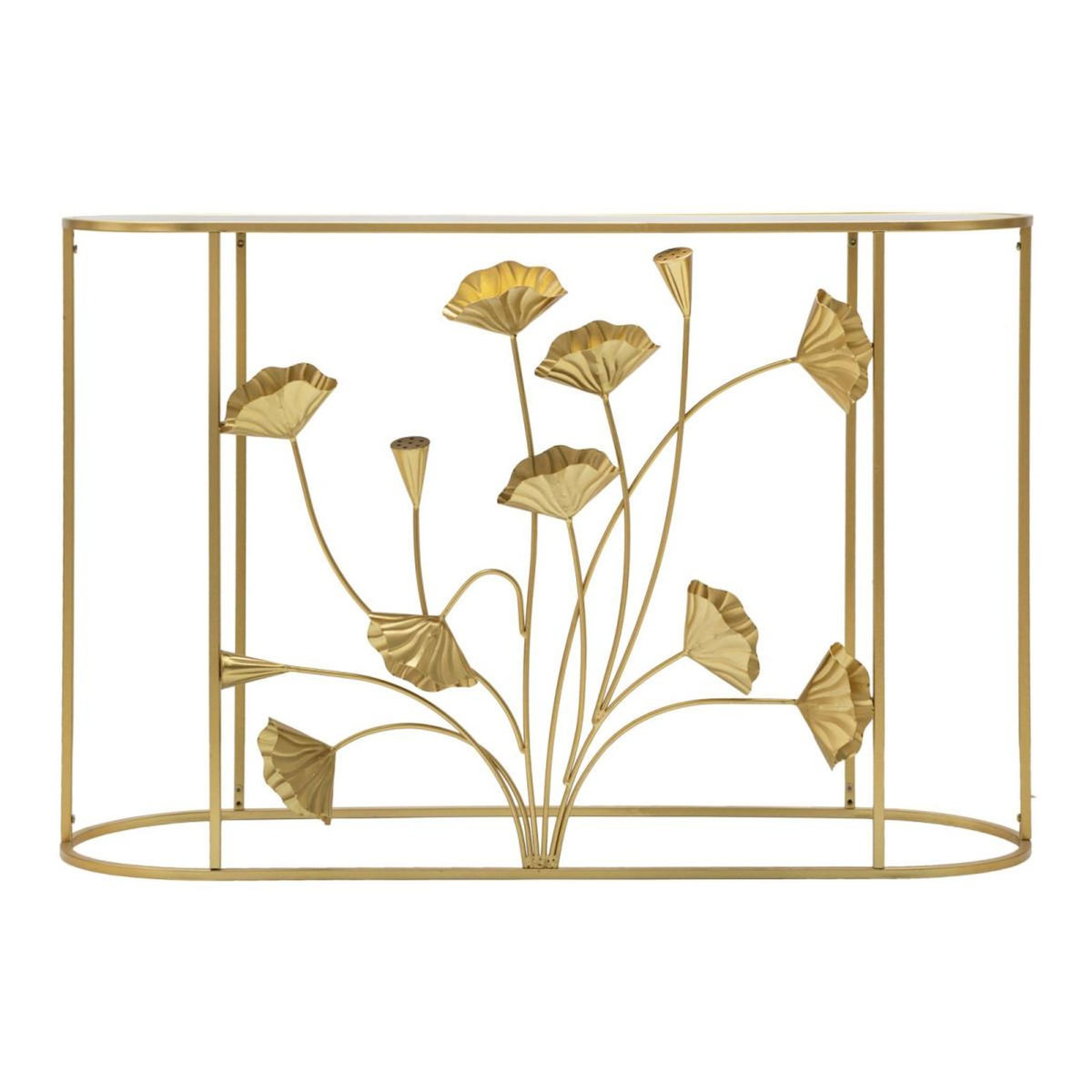 Paris Prix Console Design en Métal  Flow  120cm Or