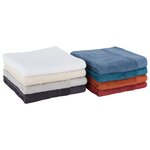 ACTUEL Maxi drap de bain uni en coton 450g/m² . Coloris disponibles : Marron, Gris, Beige, Bleu