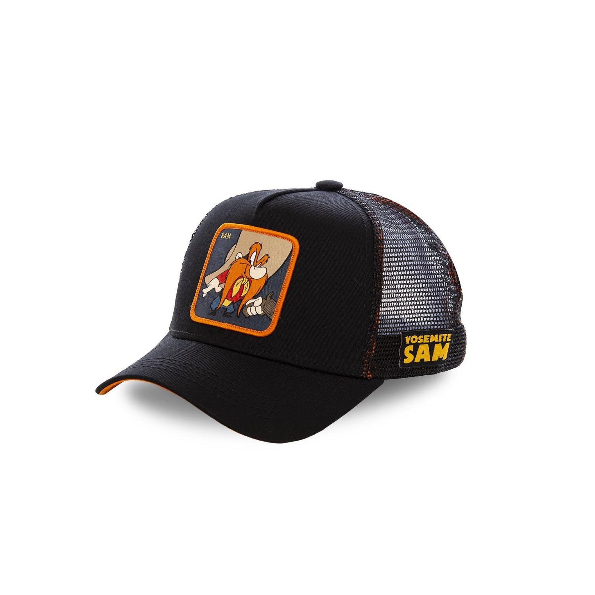 CAPSLAB Casquette Capslab trucker Looney Tunes Sam le pirate noir. Coloris disponibles : Noir