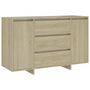 Voir la diapositive 2 : VIDAXL Buffet avec 3 tiroirs Chêne Sonoma 120x41x75 cm Bois ingénierie
