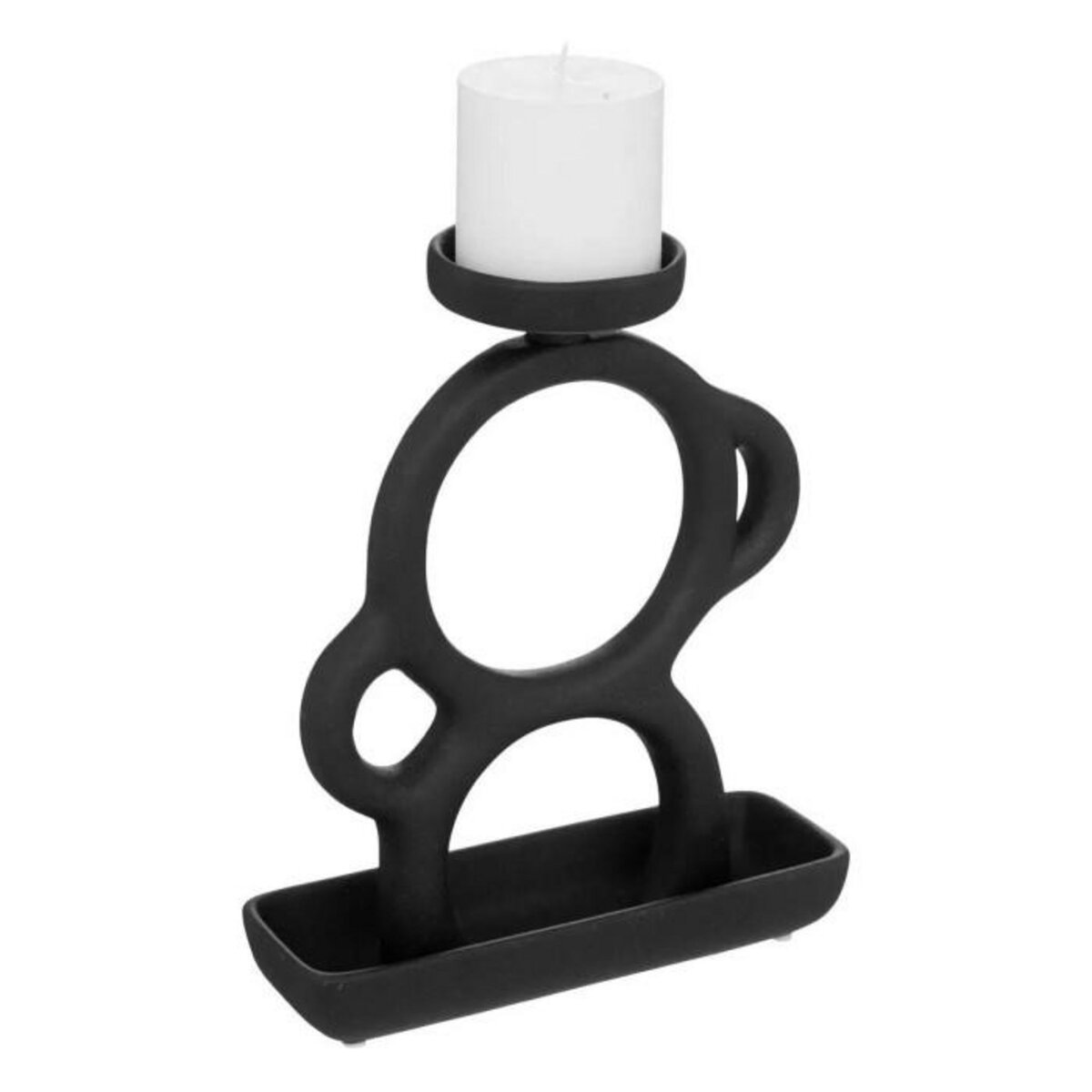 ATMOSPHERA Bougeoir Design  Olme  26cm Noir