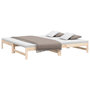 Voir la diapositive 3 : VIDAXL Lit coulissant sans matelas 2x(80x200) cm Bois de pin massif