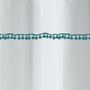 Voir la diapositive 2 : GUY LEVASSEUR Rideau de douche imprimé pompons en polyester POMPONS