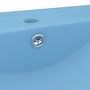 Voir la diapositive 5 : VIDAXL Lavabo avec trou de robinet Bleu clair mat 60x46 cm Ceramique