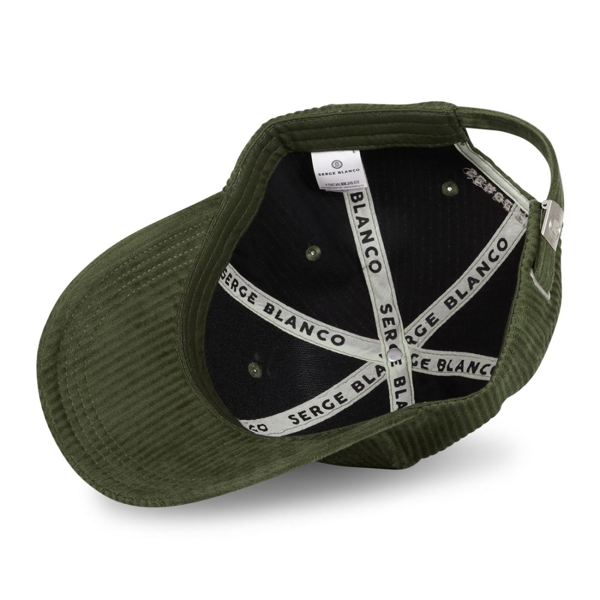 Voir la diapositive 6 : SERGE BLANCO Casquette baseball homme en velours côtelé velvet