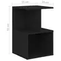 VIDAXL Table de chevet noir 35x35x55 cm bois ingenierie