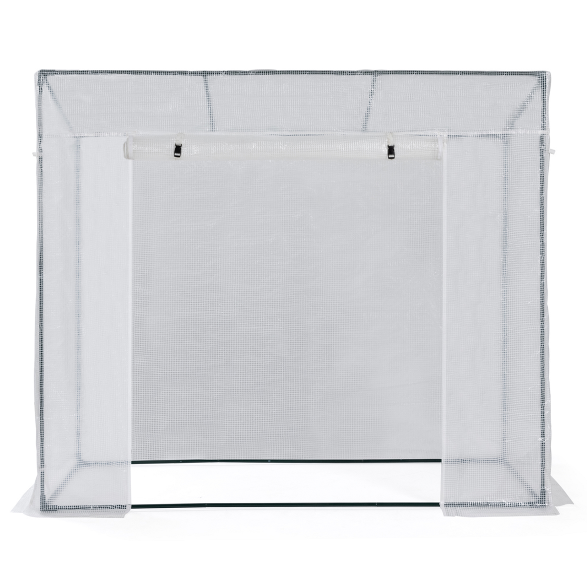 ID MARKET Serre de jardin blanche toutes saisons avec fenêtre et porte zippée