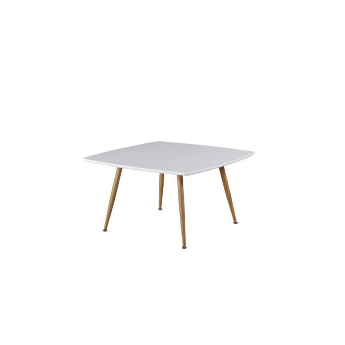 Paris Prix Table Basse Design  Plaza  80cm Blanc & Naturel