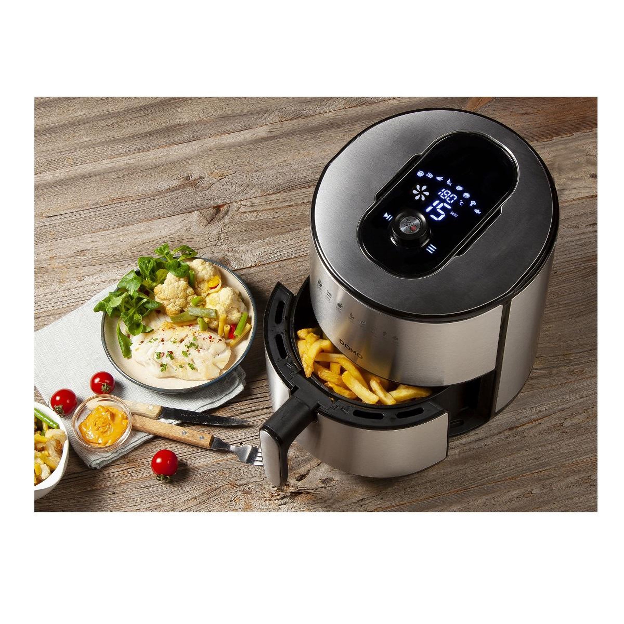 Voir la diapositive 4 : Domo Friteuse sans huile 4l 1500w inox - do530fr