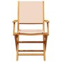 Voir la diapositive 4 : VIDAXL Chaises de jardin pliantes lot de 6 beige tissu et bois massif