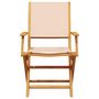 Voir la diapositive 4 : VIDAXL Chaises de jardin pliantes lot de 6 beige tissu et bois massif
