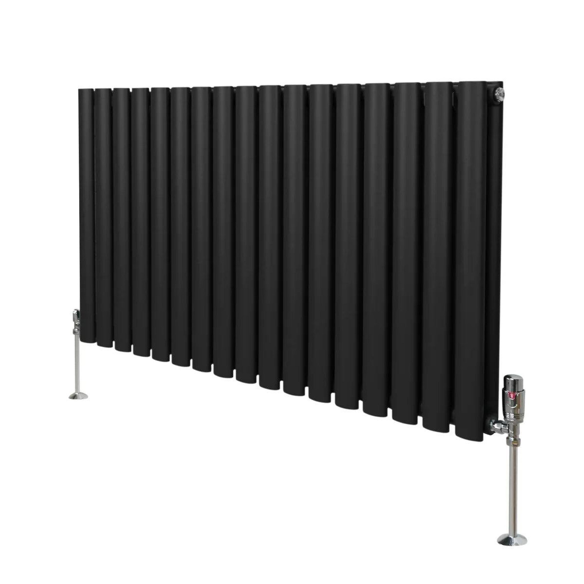 Voir la diapositive 1 : MONSTERSHOP Radiateur à colonnes ovales & robinet, 2 panneaux - 600 x 1020 mm