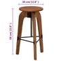 Voir la diapositive 6 : VIDAXL Chaises de bar lot de 2 bois d'acacia solide