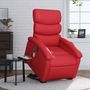 Voir la diapositive 1 : VIDAXL Fauteuil inclinable de massage electrique rouge similicuir