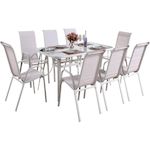 Habitat et Jardin Salon de jardin en textilène  Cordoba XL 180 - Phoenix - Ecru