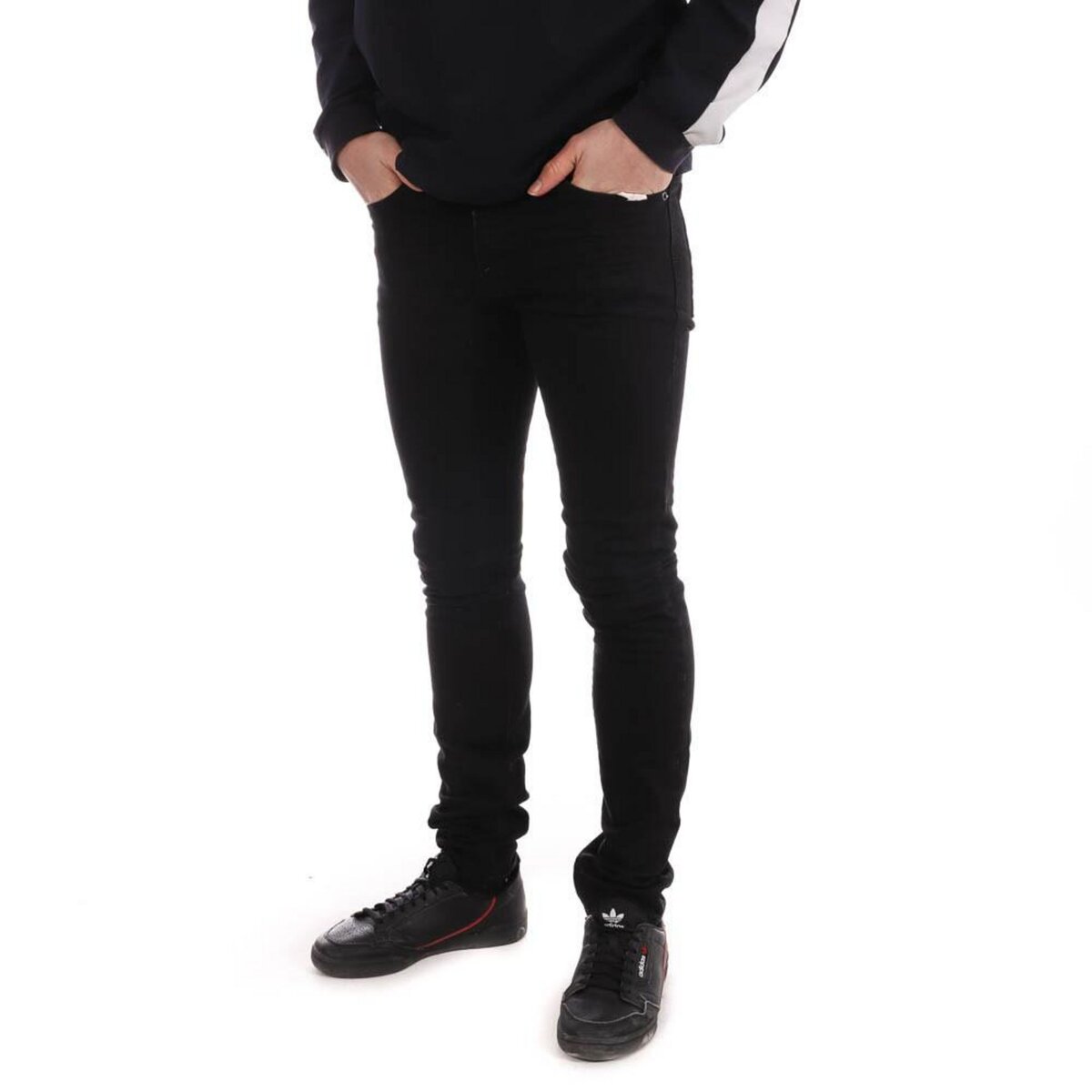 Jeans homme 2024 noir pas cher